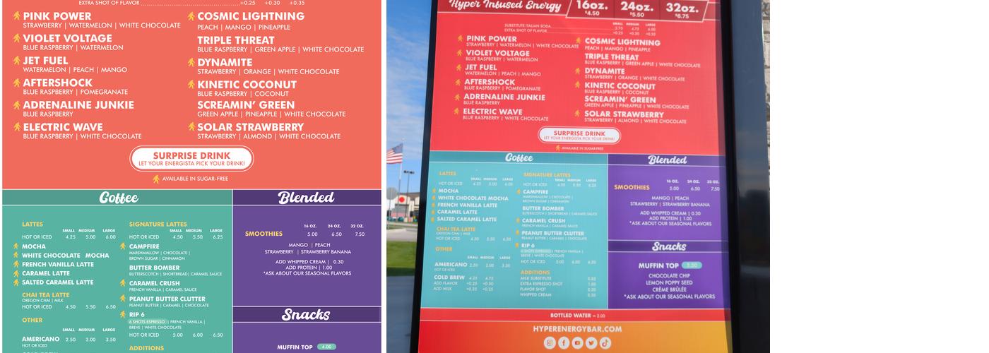 Hyper Energy Bar Menu