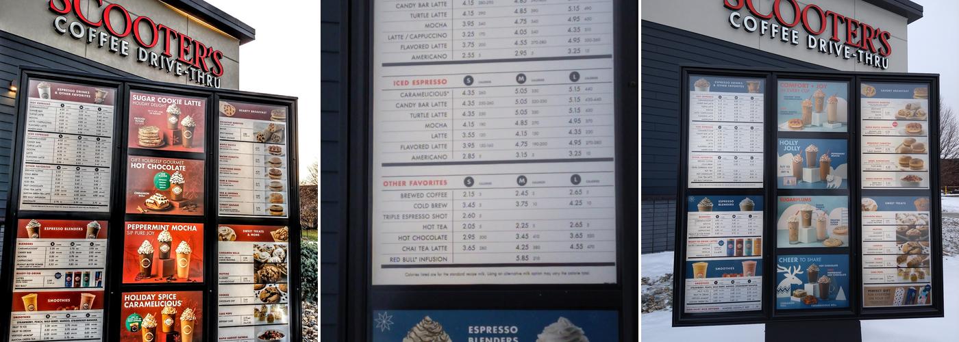 Scooter's Coffee Menu