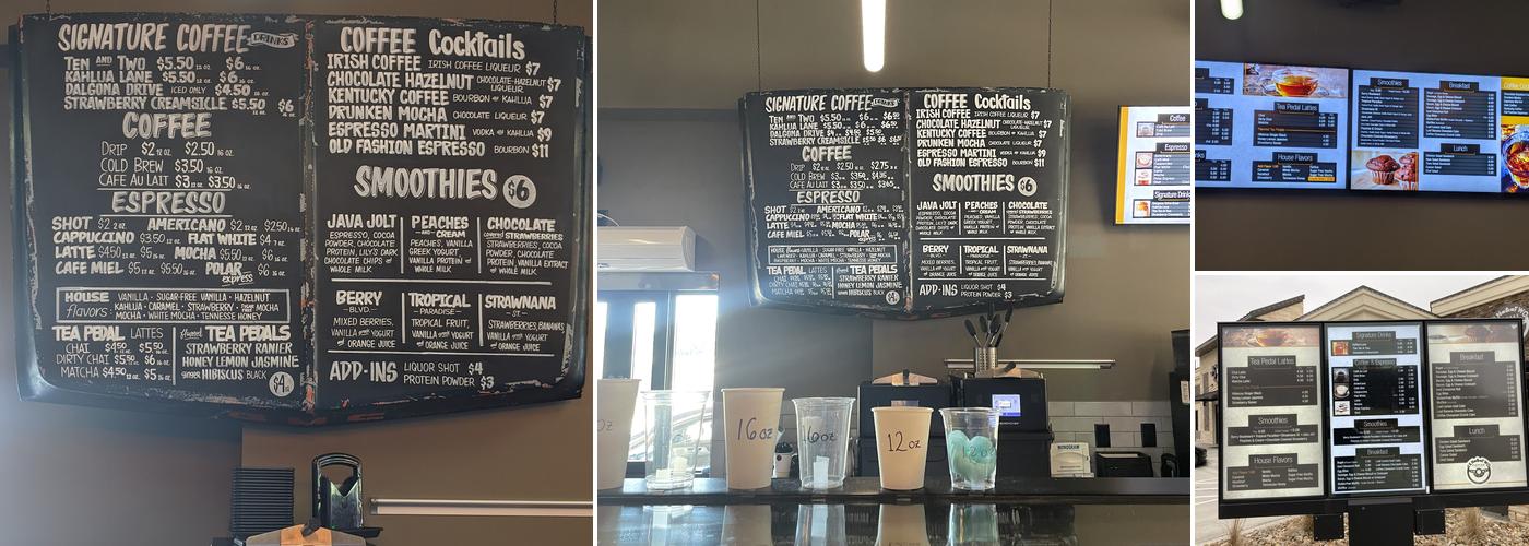Ten & Two Coffee Bar Menu