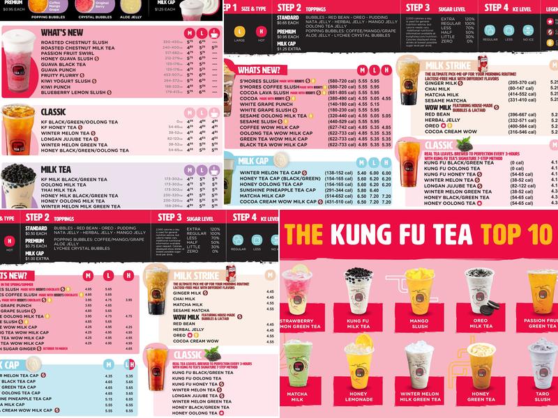 Kung Fu Tea Menu