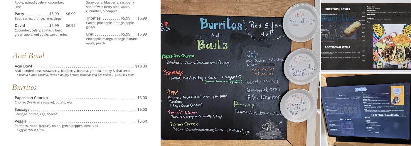 Cafe 931 Menu