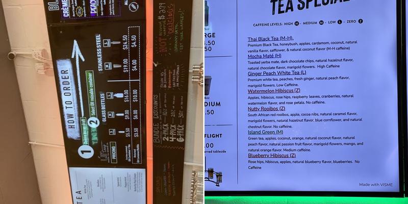 UR Teas: Modern Tea Brewing Co. Menu