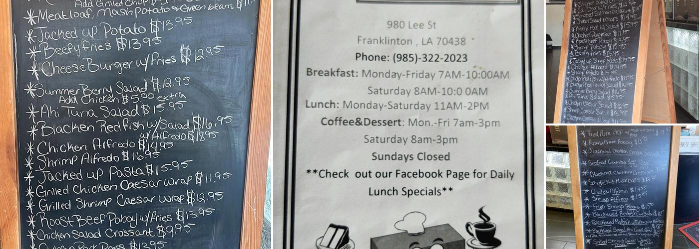 Red Brick Cafe Menu