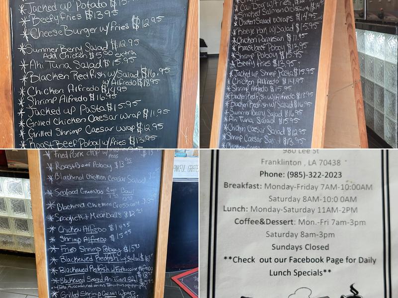Red Brick Cafe Menu
