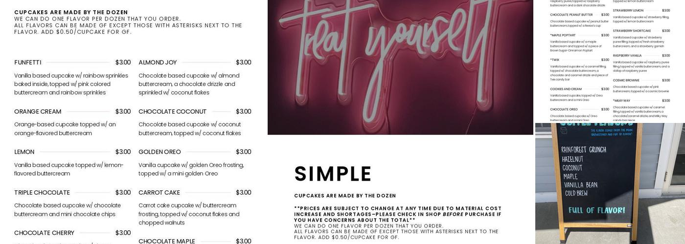 Aubrey's Coffee House and Bakery Menu