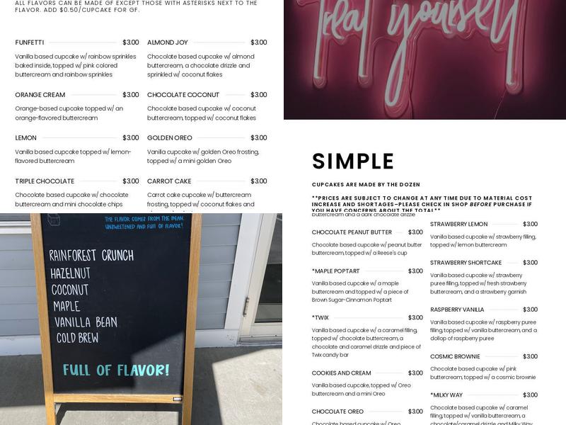 Aubrey's Coffee House and Bakery Menu