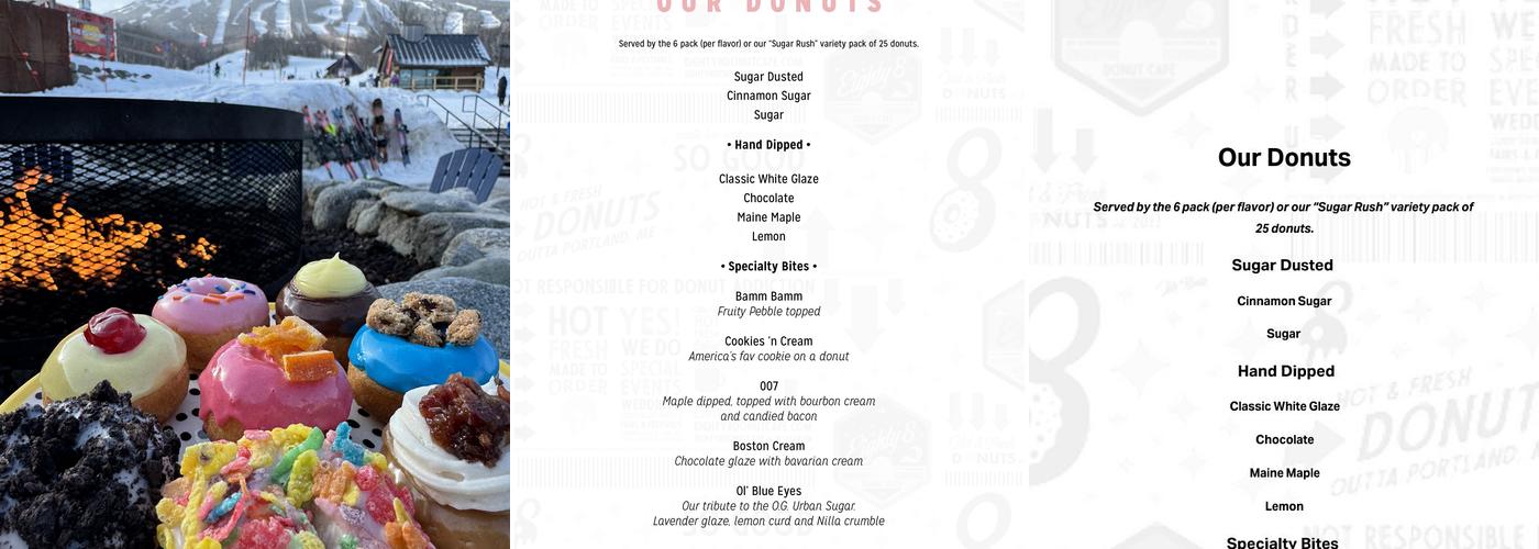 Eighty8 Donuts Menu
