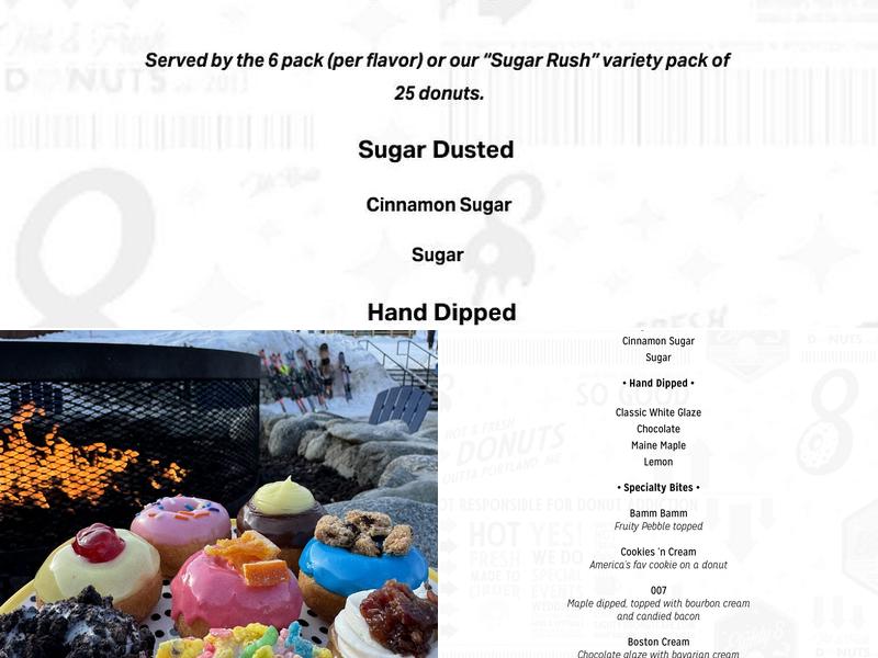Eighty8 Donuts Menu