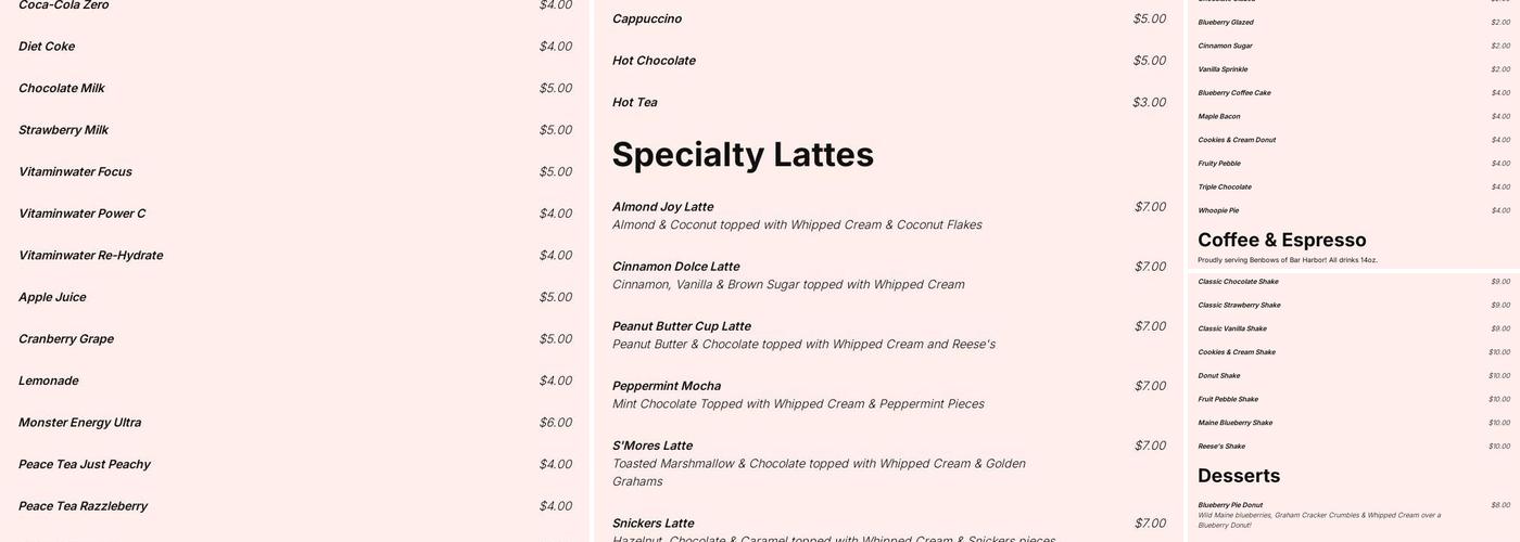 Graffiti Donuts & Coffee Menu
