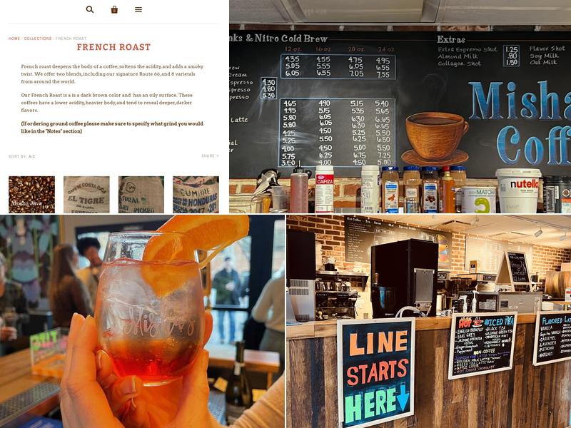 Misha’s Coffee Menu