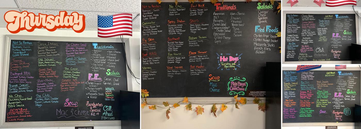 Triangle Store & Deli Menu