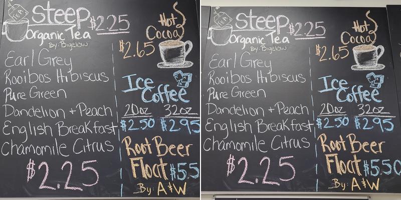 TJ Cafe & Games Menu