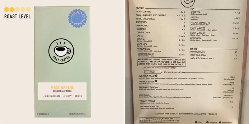 Bolt Coffee Menu