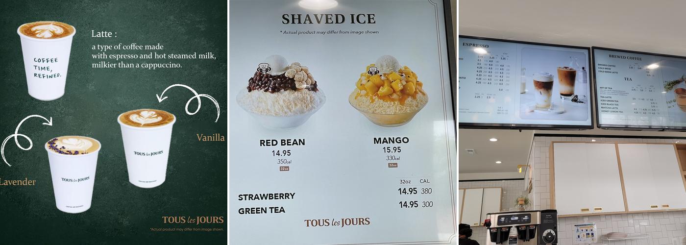 Tous Les Jours Troy Menu