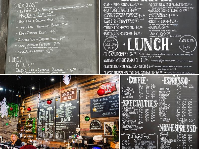 Bella's Café Menu