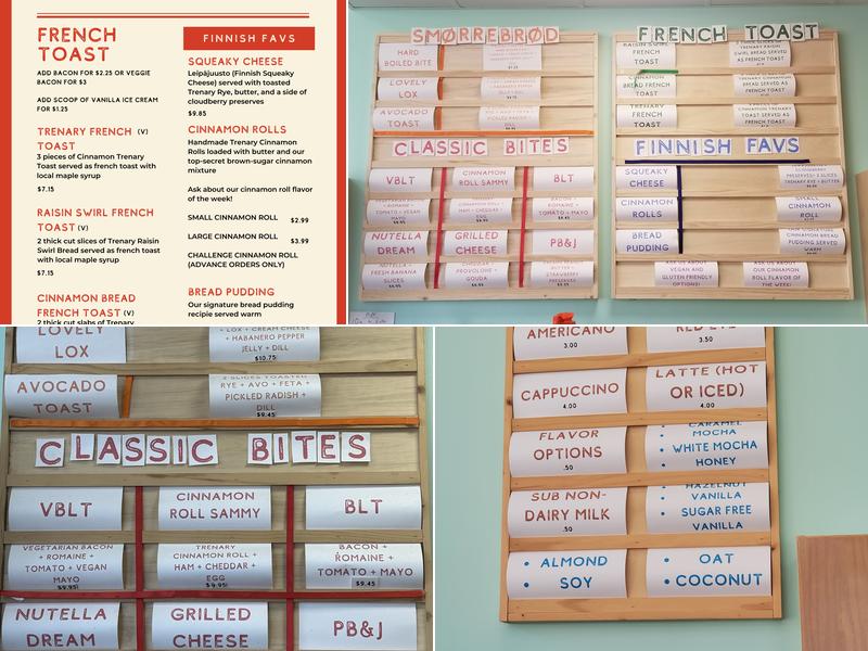 Trenary Toast Cafe Menu