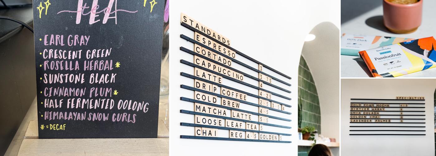 Sparrows Coffee Menu