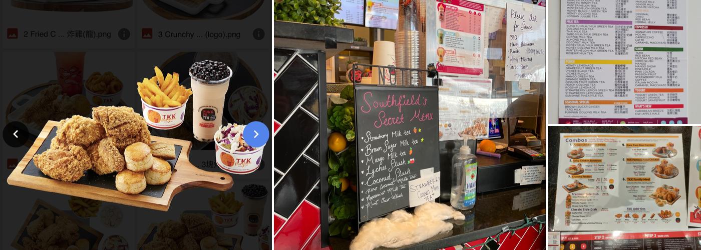 Kung Fu Tea Southfield Menu