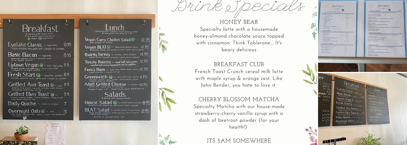 Third Space Café Menu