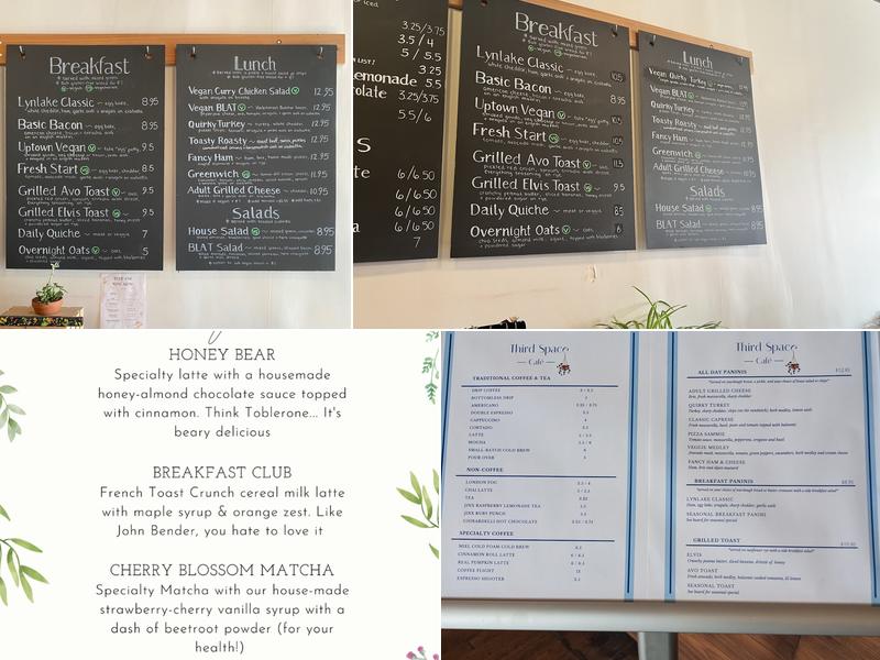 Third Space Café Menu