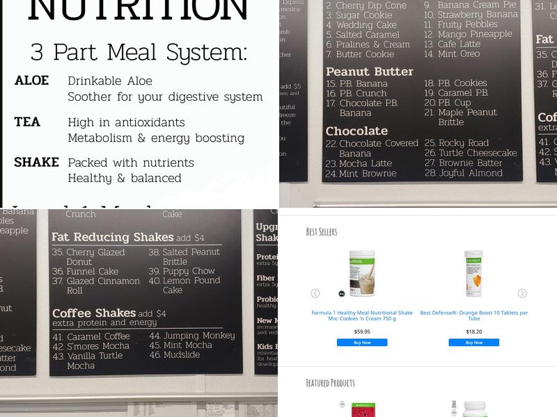 Herbalife (10th & Main) Nutrition Menu