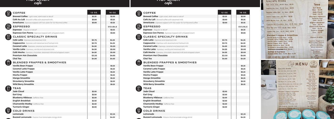 HopSack Menu