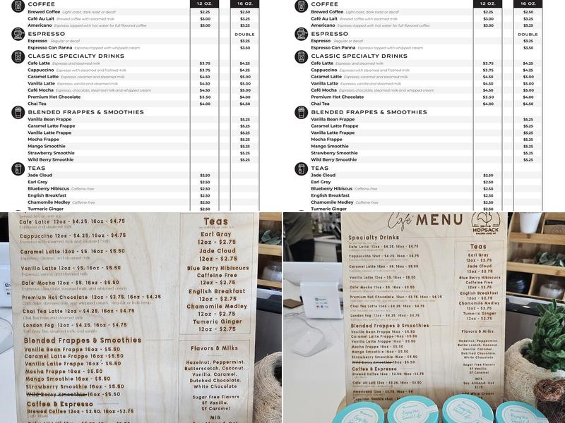 HopSack Menu