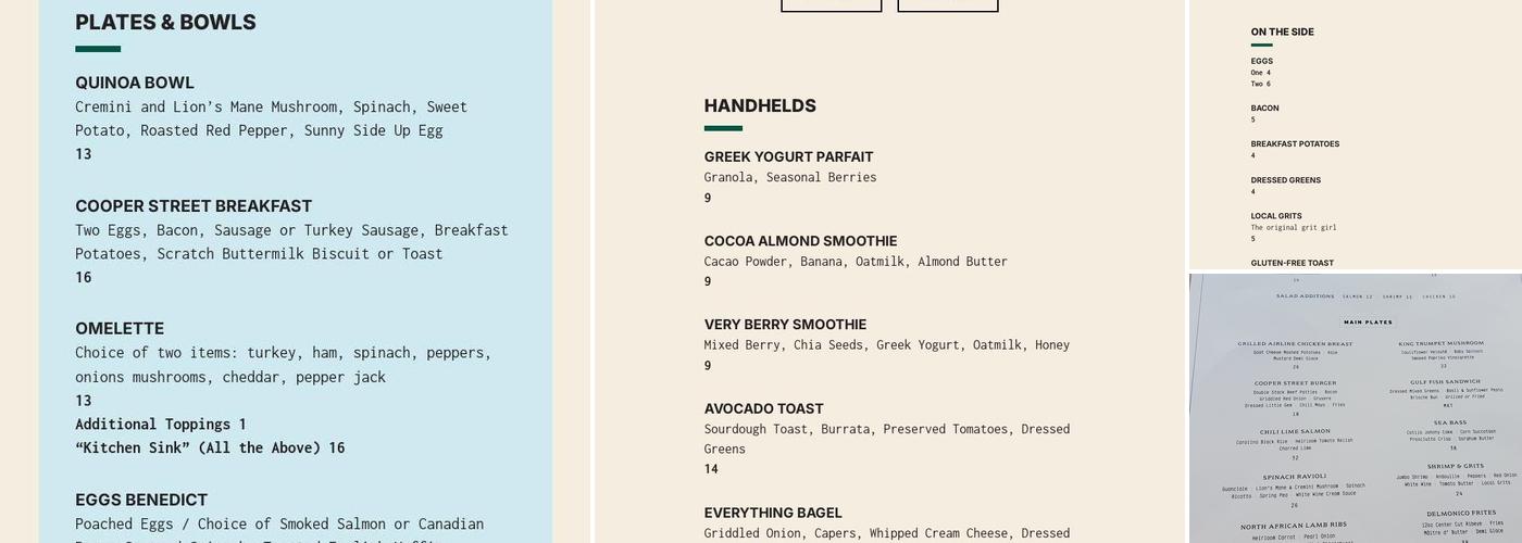 Complicated Pilgrim Menu