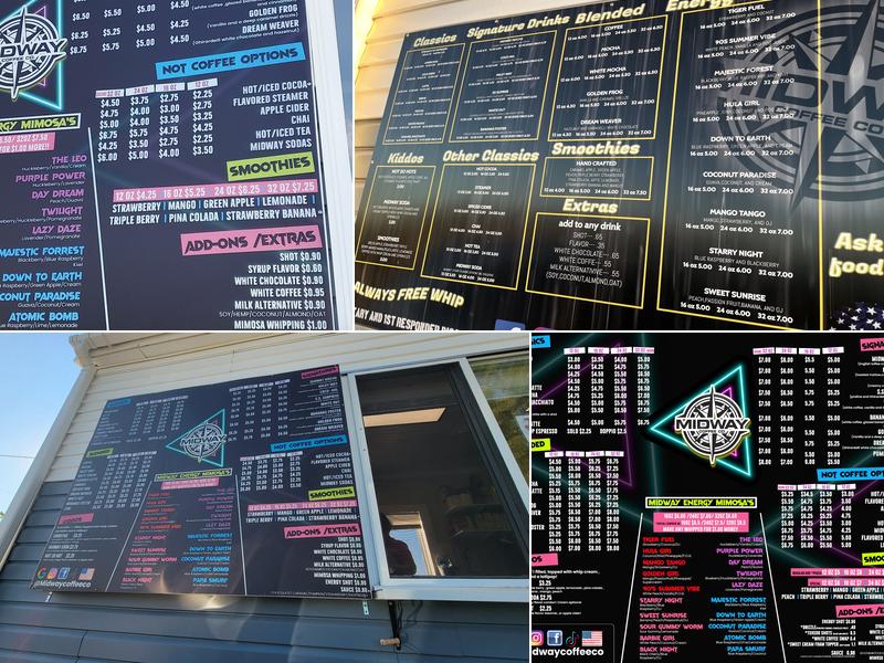 Midway Coffee Co. Menu
