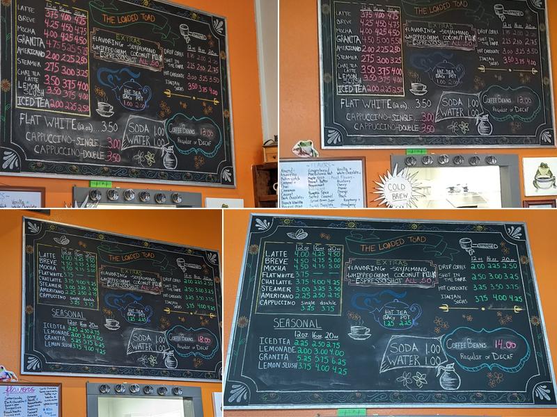 The Loaded Toad Menu