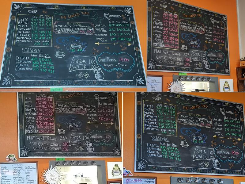 The Loaded Toad Menu