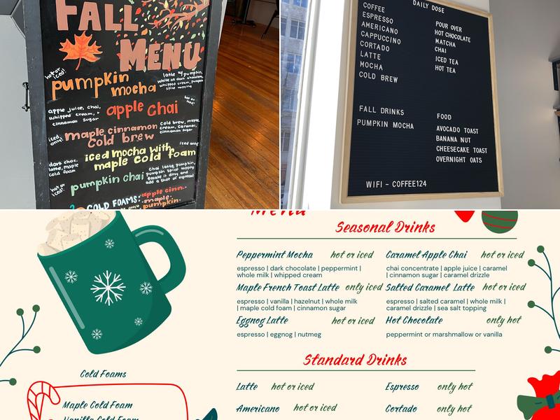 Daily Dose Coffee Menu