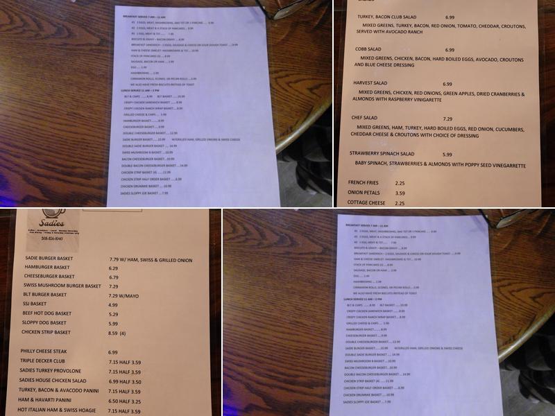 SADIES Menu