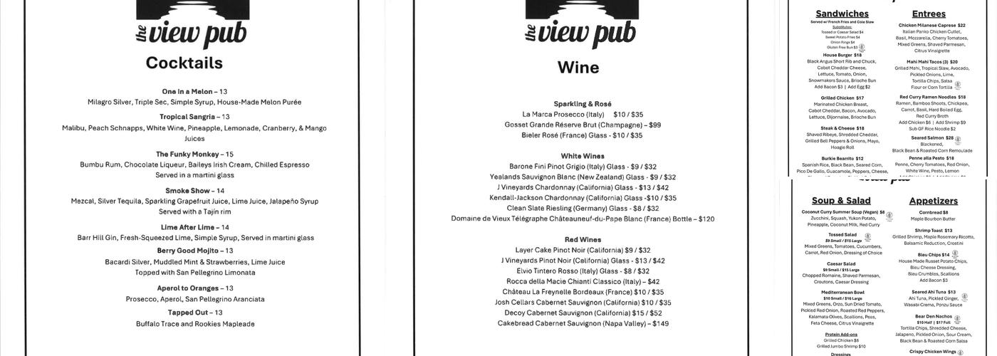 Edmund’s Coffee Shop Menu