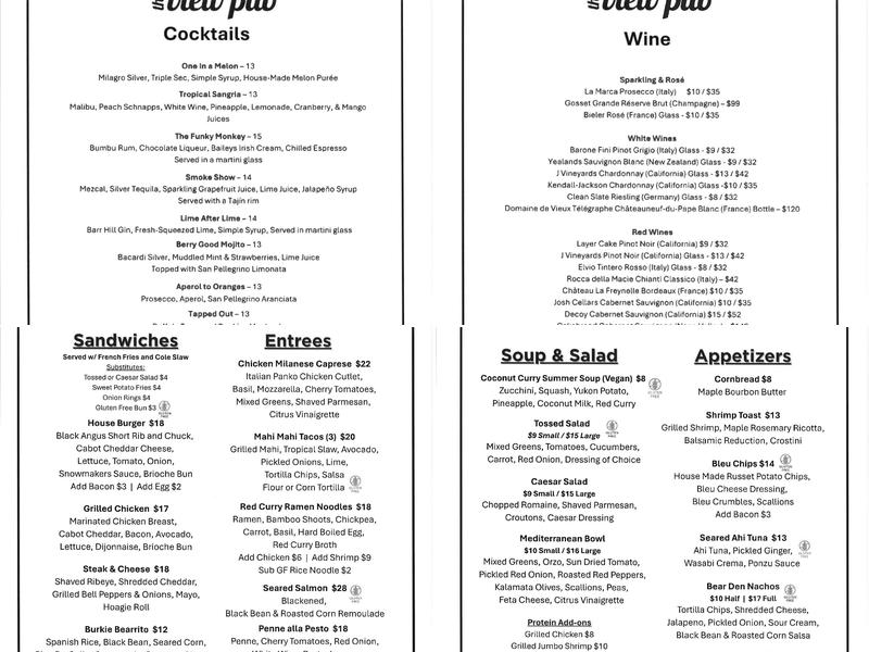 Edmund’s Coffee Shop Menu