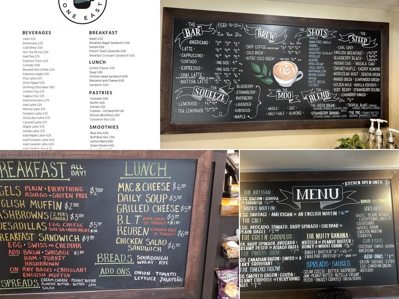 Cafe One East Menu