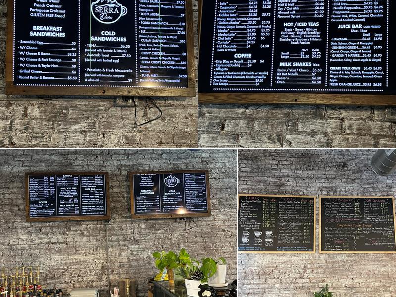Serra Doce Menu