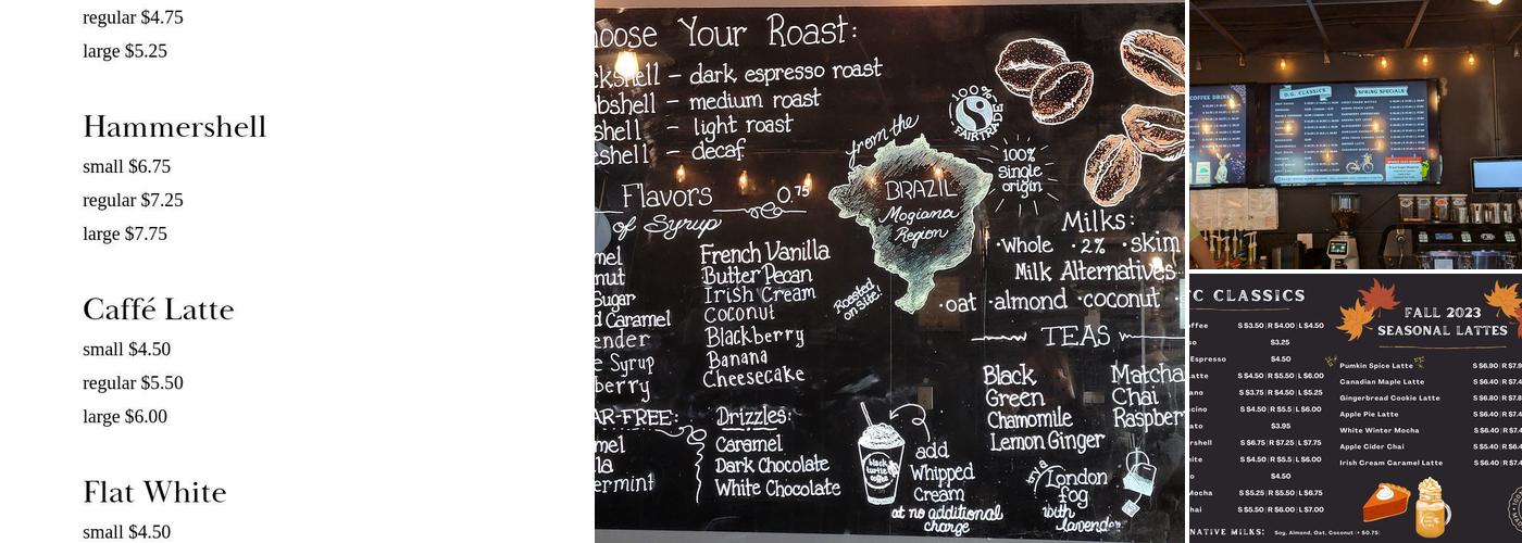 Black Turtle Coffee Menu