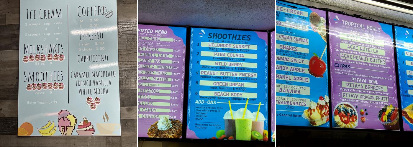 Dipping Scoops Menu
