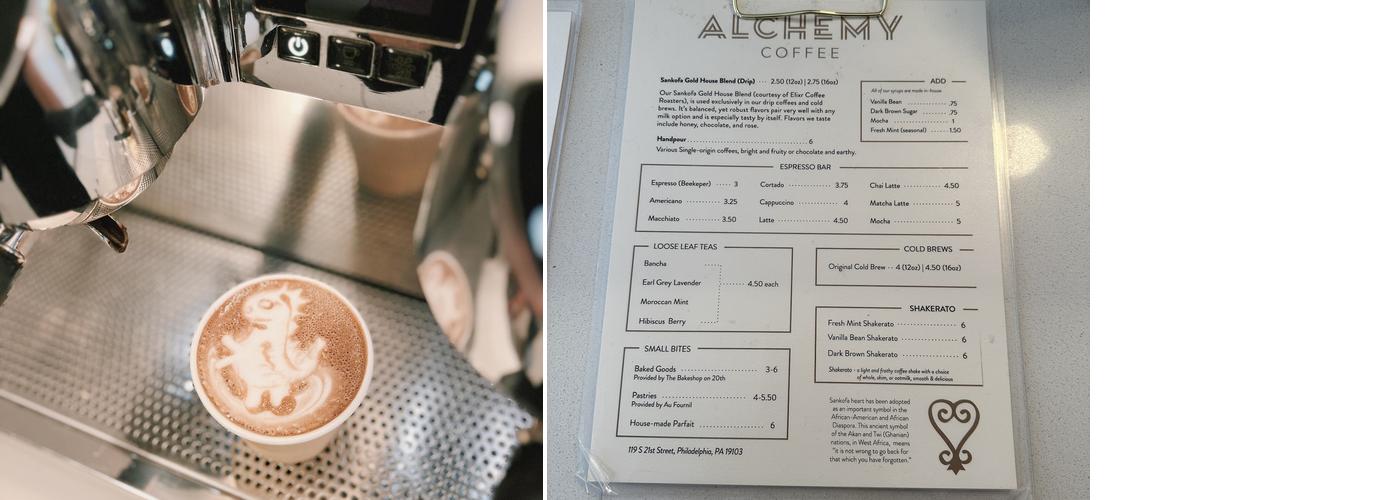 Alchemy Coffee Menu