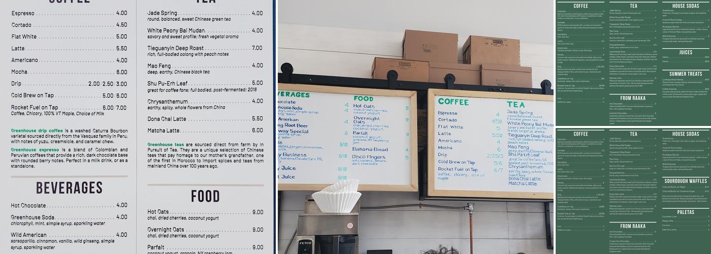 Claudette’s Cafe Menu