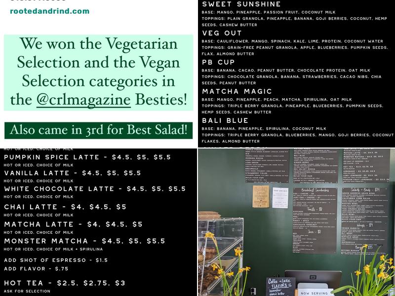 Rooted + Rind Menu