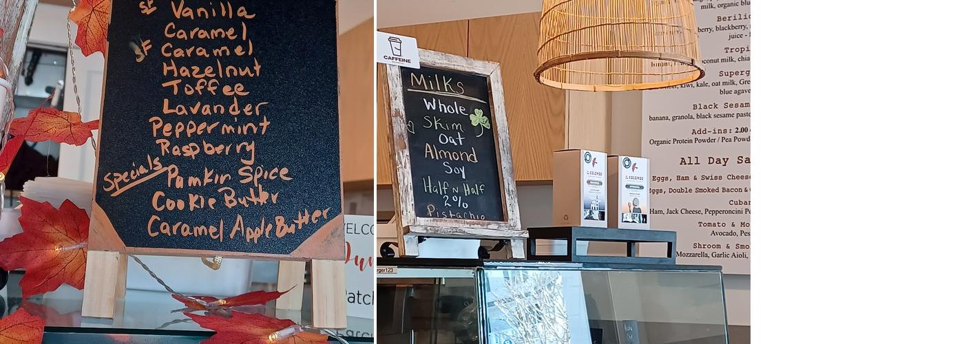 Caffeine Café West Hampton Menu