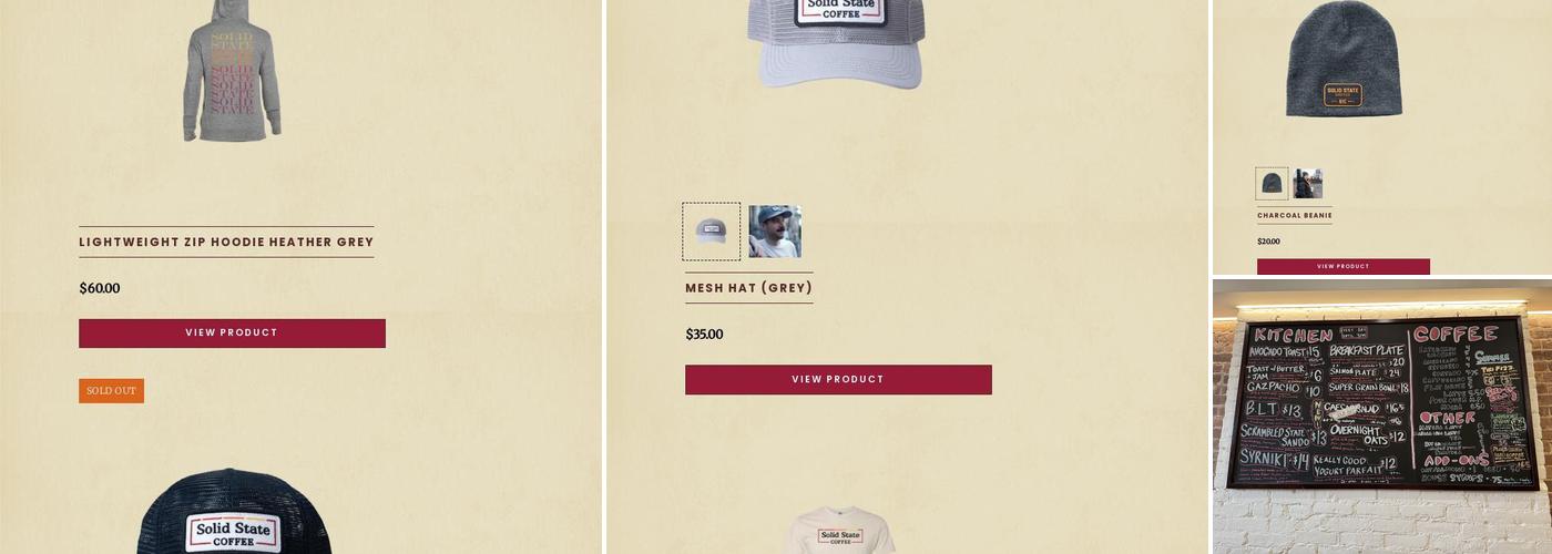 Solid State Coffee Menu