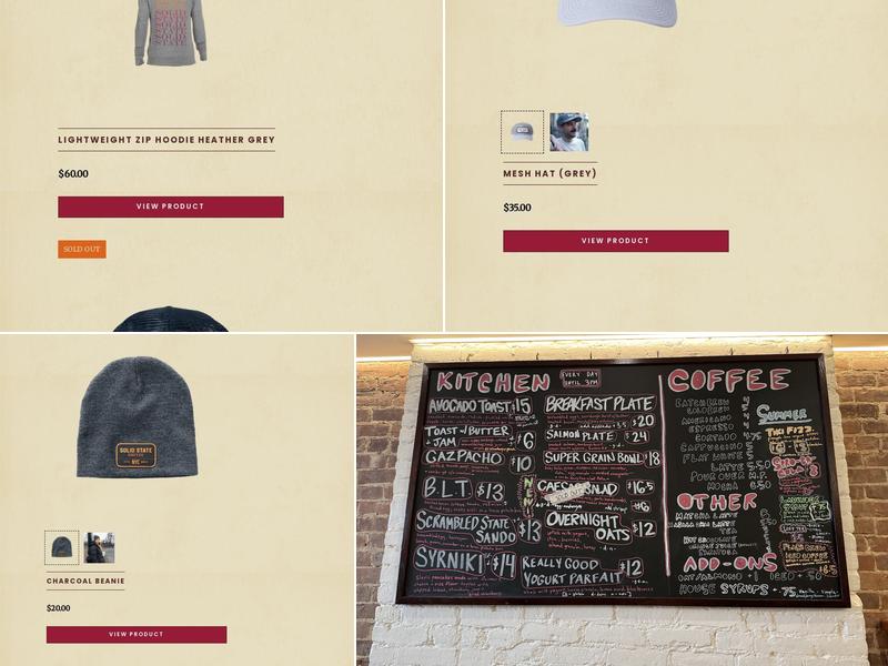 Solid State Coffee Menu