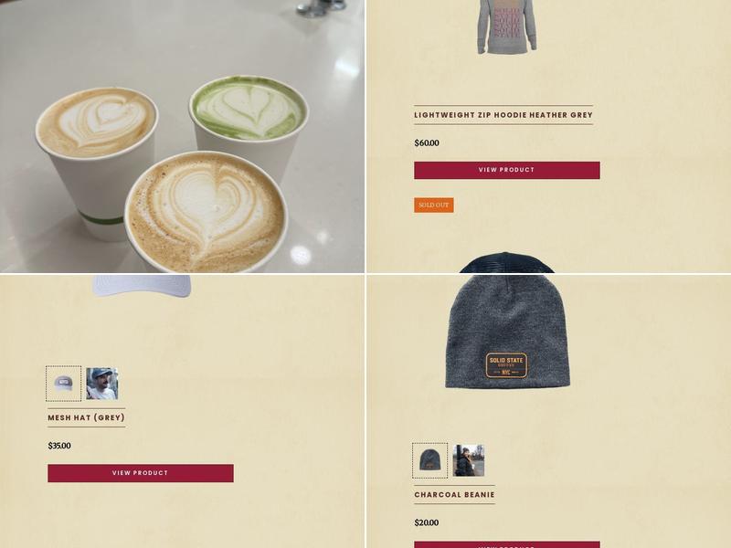 Solid State Coffee Menu