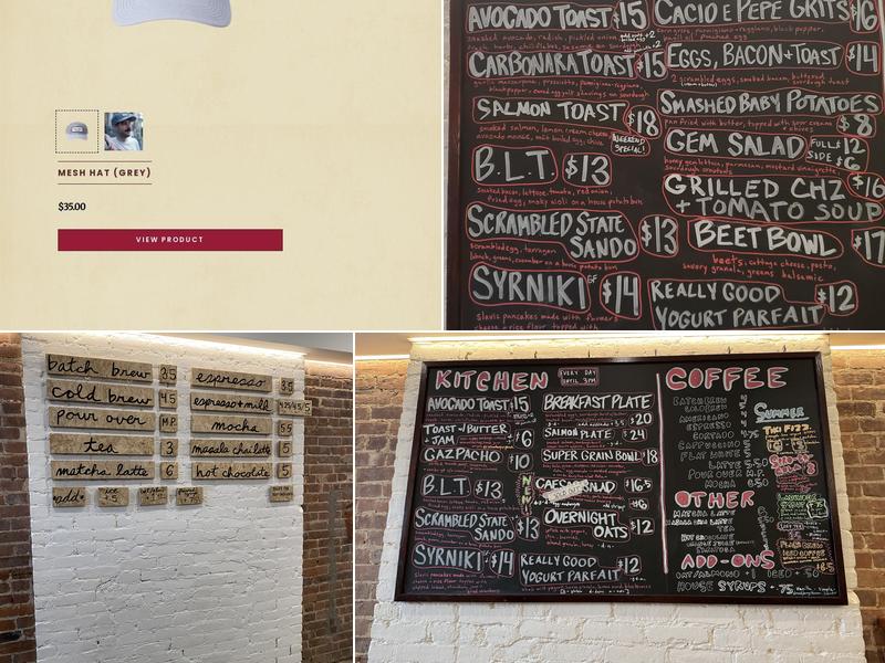 Solid State Coffee Menu