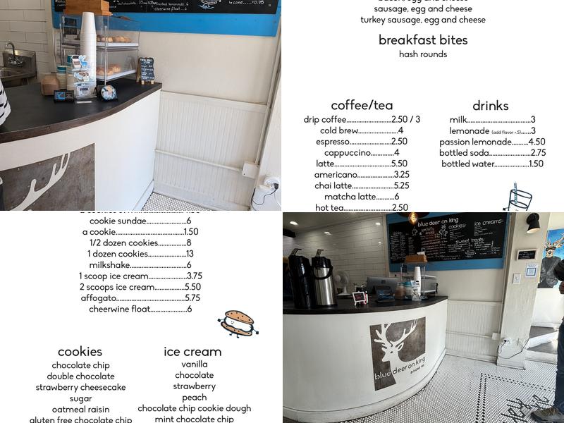 blue deer on king Menu