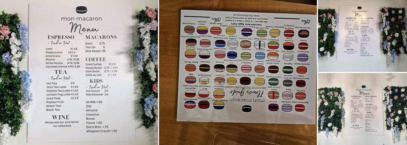 Mon Macaron Menu