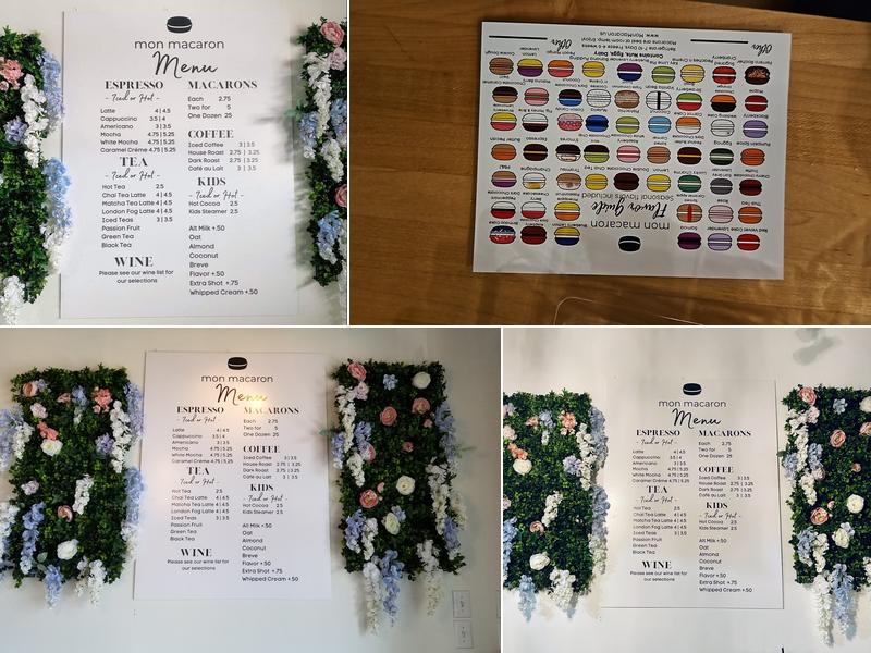Mon Macaron Menu